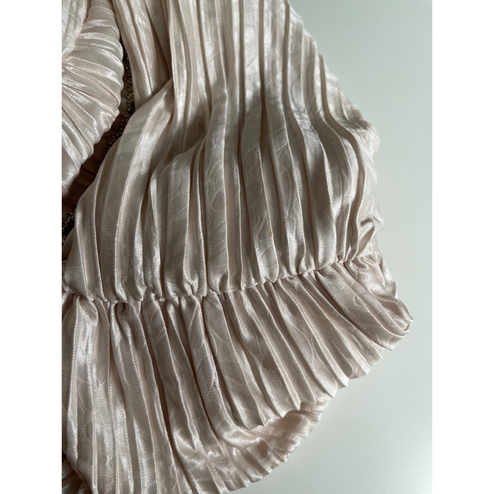 Sabina Musayev Leone Crystal Embellished Pleated Metallic Maxi Dress Sz Small — image 5 of 8